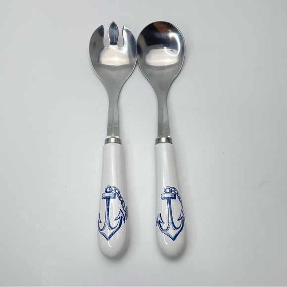 Nautical Anchor Utensil’s Large Fork & Salad Avon - Picture 9 of 13